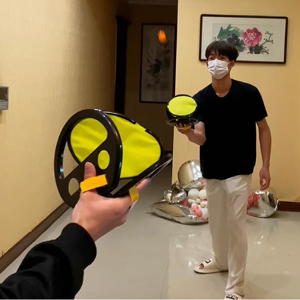 弹力抛接球手抓球户外亲子互动儿童成人益智运动乒乓球情侣游戏