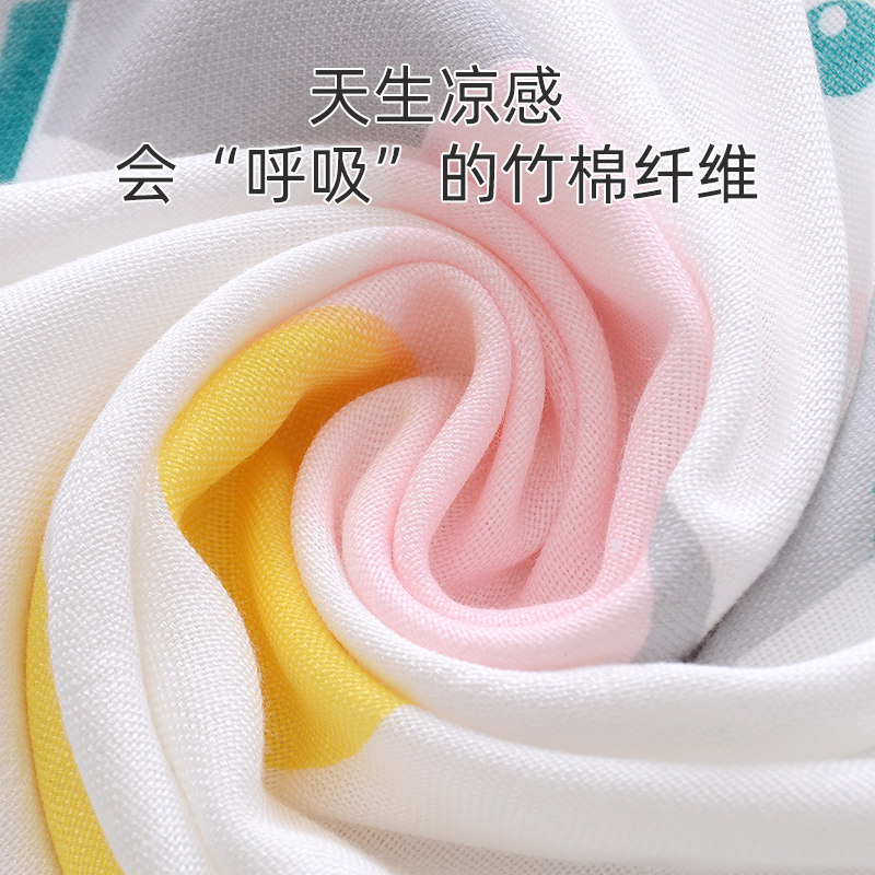 婴儿纱布盖毯被子夏季薄款新生儿防惊跳抱被宝宝竹棉浴巾襁褓巾