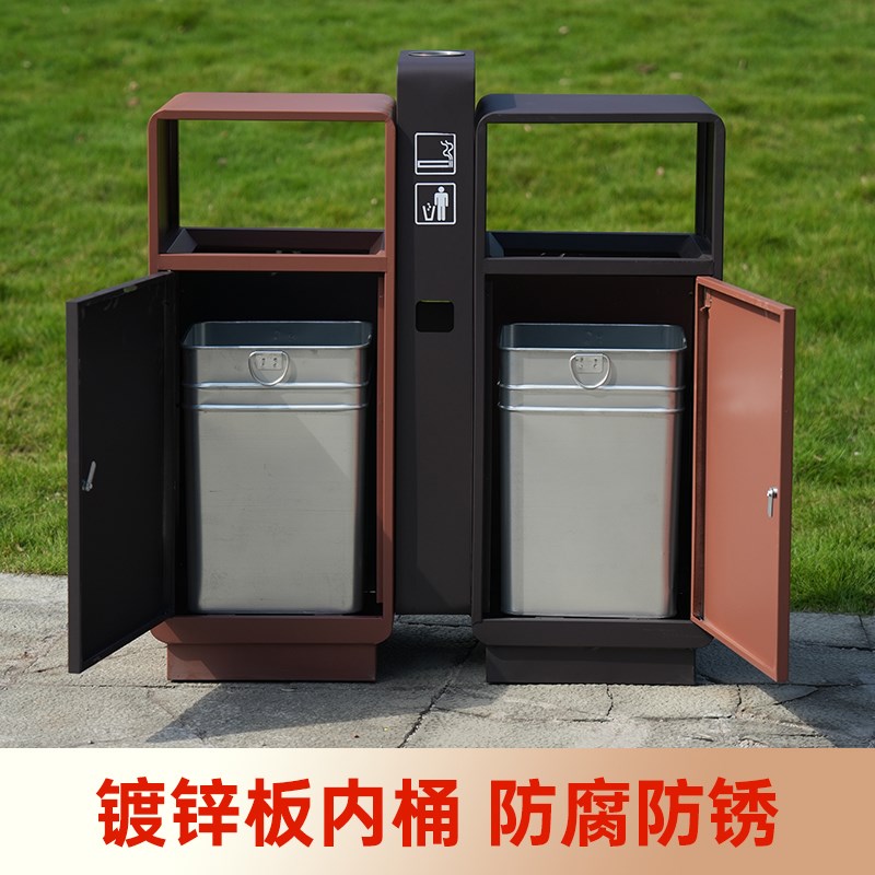 欣越户外不锈钢垃圾桶大号商用分类果皮箱室外街道物业环卫垃圾箱