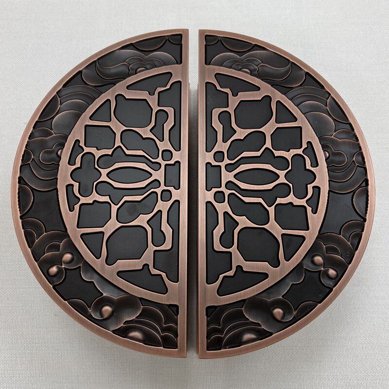 半圆拉手玻璃门把手半圆形拉手圆形大门拉手中式半圆扶手古铜半圆