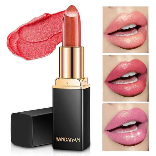 Temperature Changing Lipstick 九色温变口红人鱼姬鎏金珠光唇膏