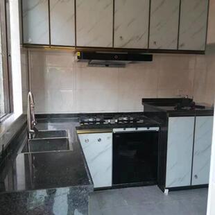 厨房橱柜门佛山工厂生产玻璃门石英石橱柜门晶钢门上合页带框