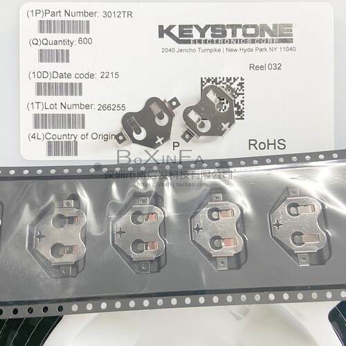 KEYSTONE 3012TR CR/BR1612 16 20 32 16mm纽扣电池扣弹片座 固定