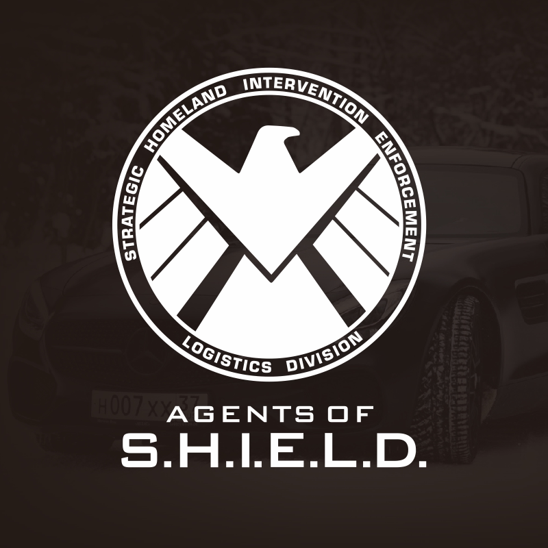 漫威复仇者联盟车贴神盾局标志创意个性汽车车身车门油箱盖贴纸