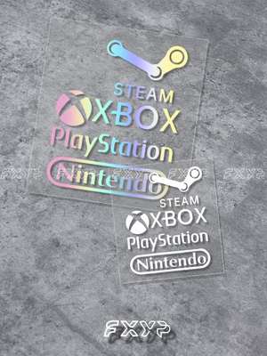 FXYP 任天堂STEAM游戏平台logo车贴电动车汽车电脑装饰防水反光贴