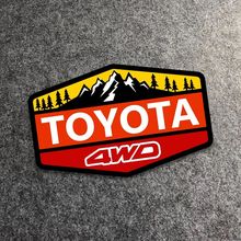 丰田TOYOTA汽车贴纸4WD三色陆巡普拉多FJ车身玻璃个性装饰防水贴