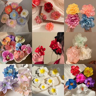花朵发夹边夹侧边耳后发卡女2026新款高端头花仿真花头饰海边发饰