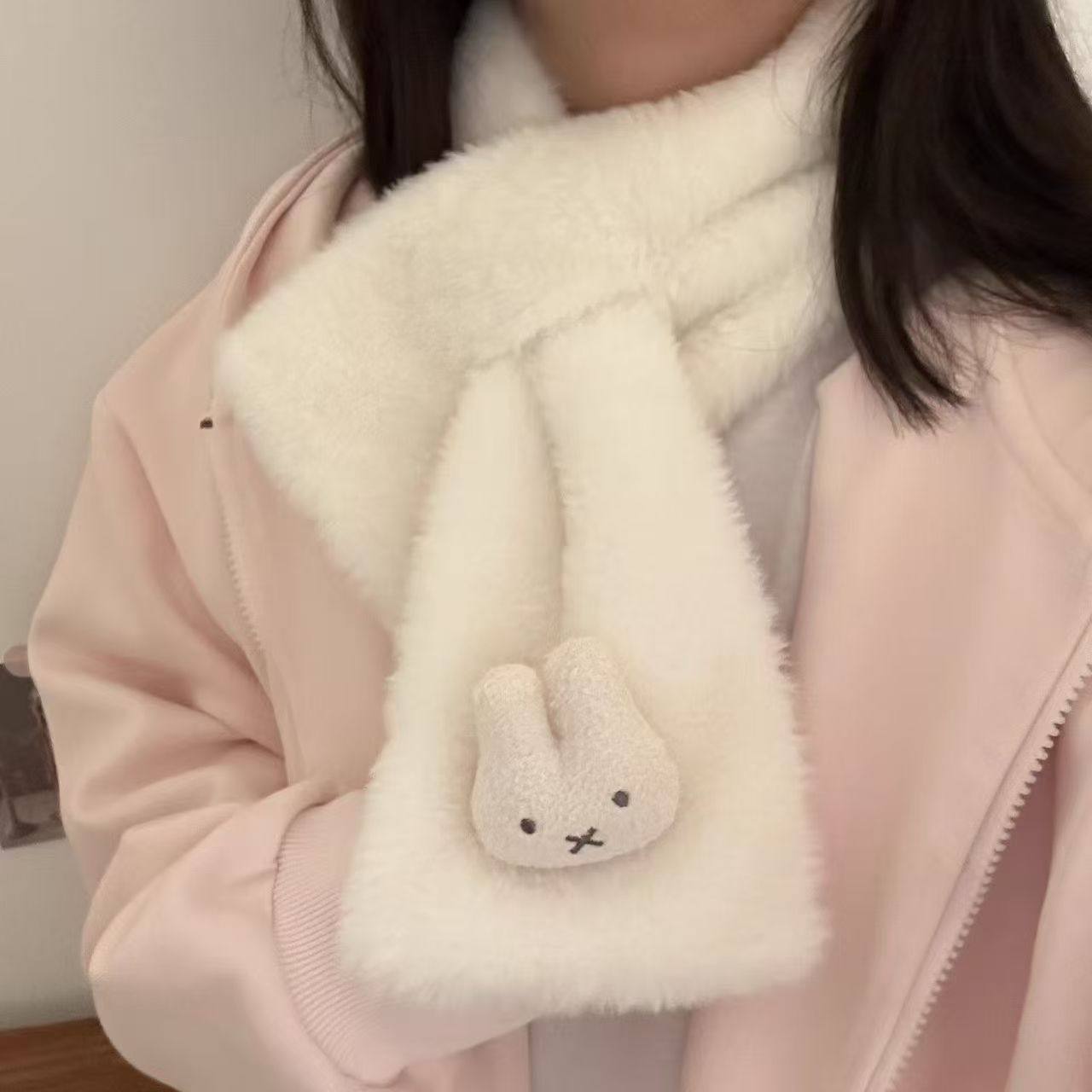可爱兔子围巾冬季围脖防寒防冻仿兔毛护颈可爱女性,服饰配件/皮带/帽子/围巾,围巾/丝巾/披肩,淘宝优惠券,粉丝福利购,淘宝优惠卷