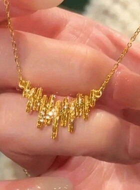 金色碎冰律动音符项链女2026新款