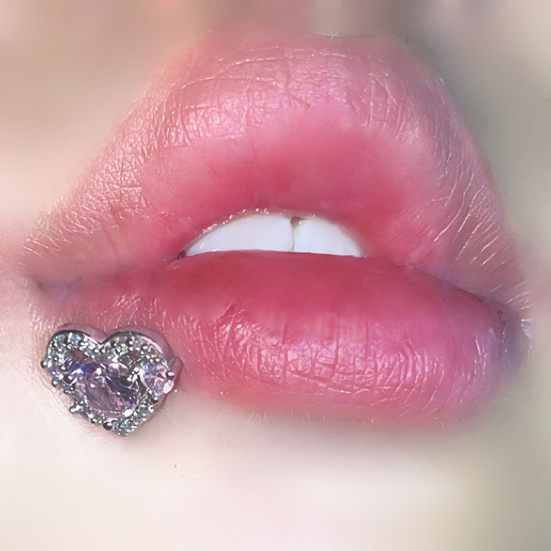 爆闪守护之心粉钻唇钉耳骨钉拧螺丝免摘爱心耳钉女小众粉钻,饰品/流行首饰/时尚饰品新,唇环/唇钉,淘宝优惠券,粉丝福利购,淘宝优惠卷
