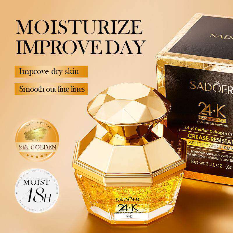 24K Gold Collagen Facial Cream 24K金胶原蛋白面霜滋润保湿补水