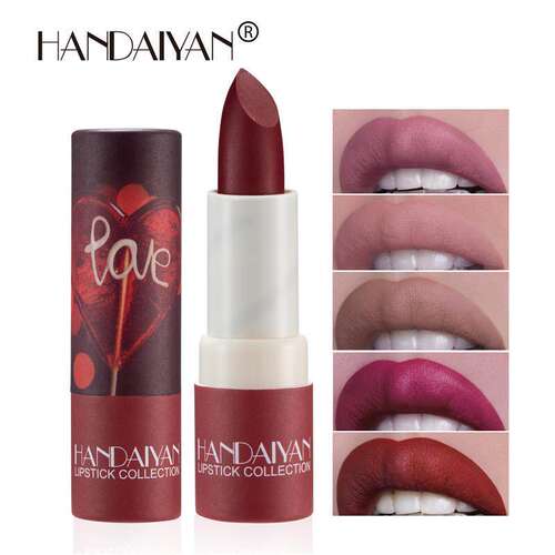 8 Colors Paper Tube Matte Lipstick 柔雾丝绒不易脱色唇膏