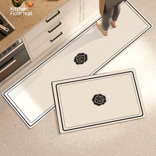 家用厨房地垫防滑防油防水免洗可擦吸水脚垫专用2026新款纳帕皮革