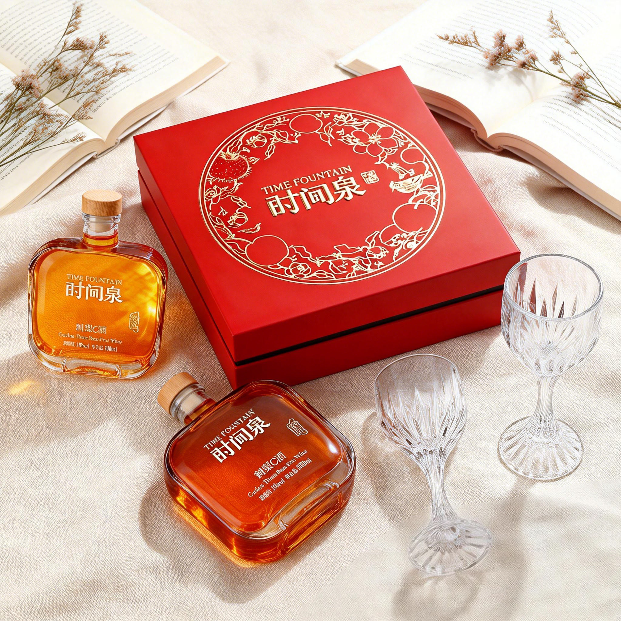 TimeFountain时间泉刺梨C酒500ml*2瓶礼盒维C鲜果发酵健康送礼,酒类,果酒,淘宝优惠券,粉丝福利购,淘宝优惠卷
