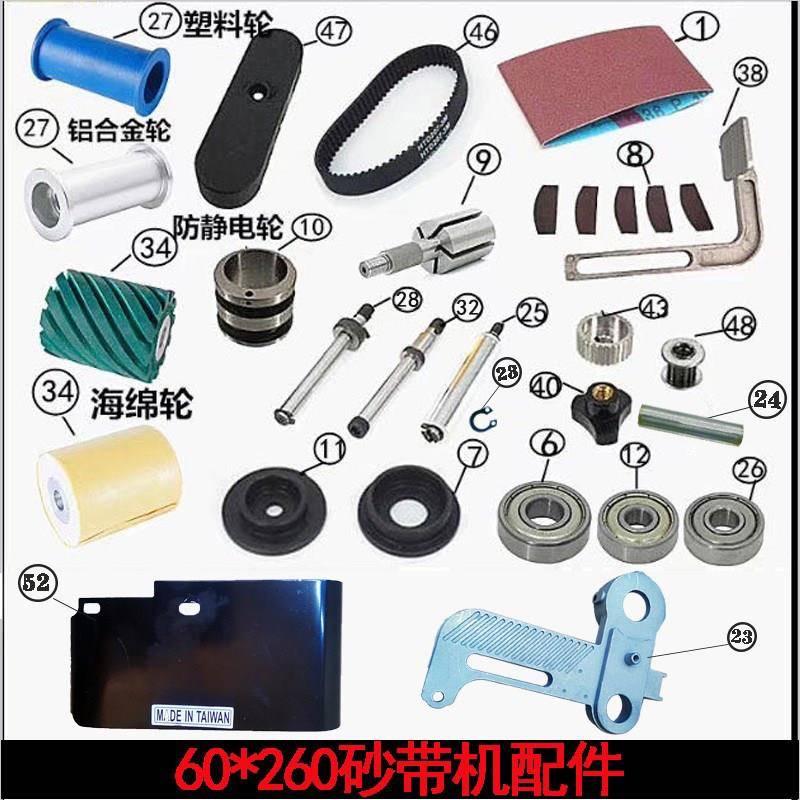 气动战车砂带机拉丝机坦克机配件海绵 橡胶铝导轮零部件抛光滚轮图片