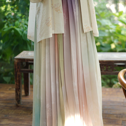 茱萸汉服｜四时清供 一片式褶裙 汉服日常裙子