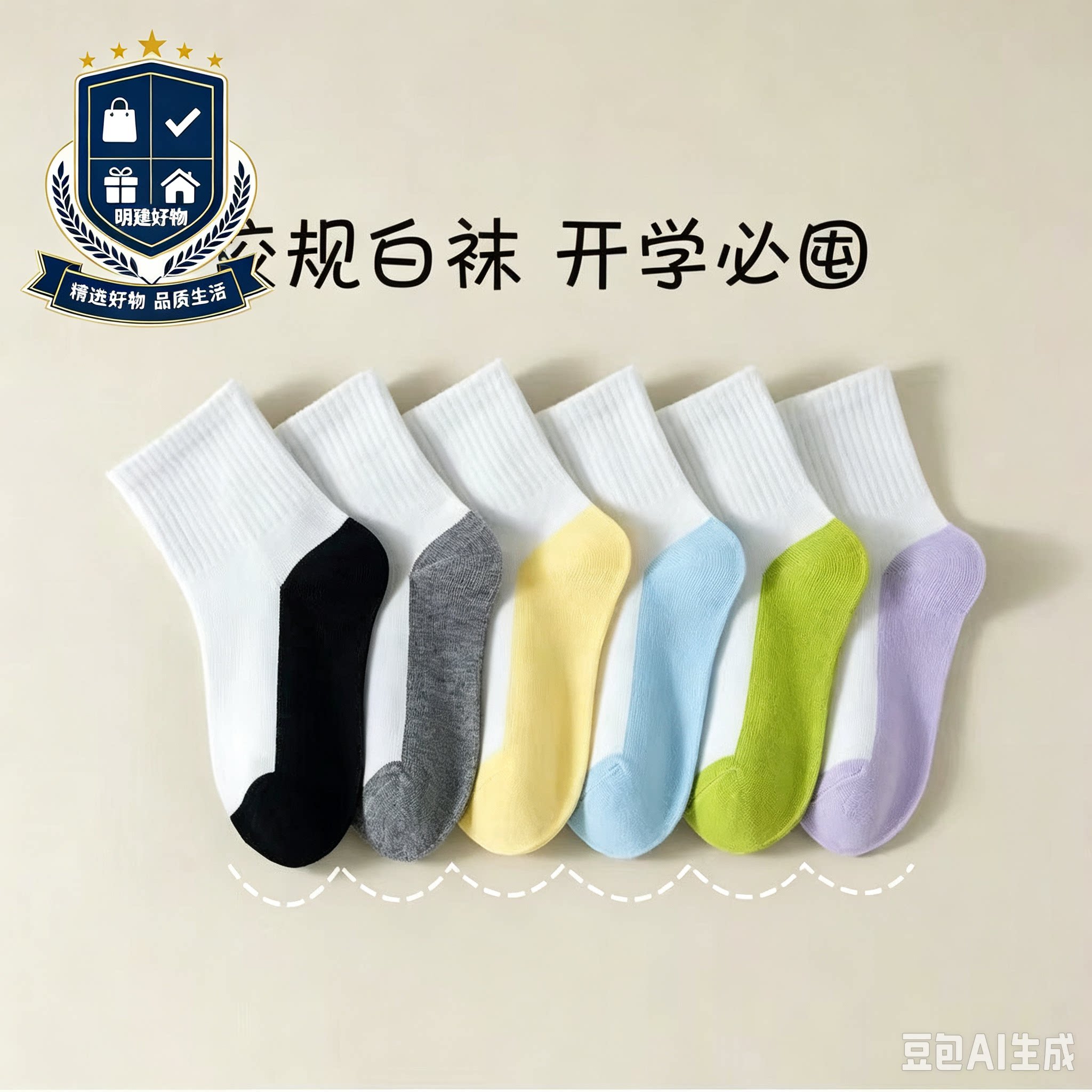 易洗耐脏袜子学生中筒袜春秋季男女四季款运动吸汗户外潜水袜JM