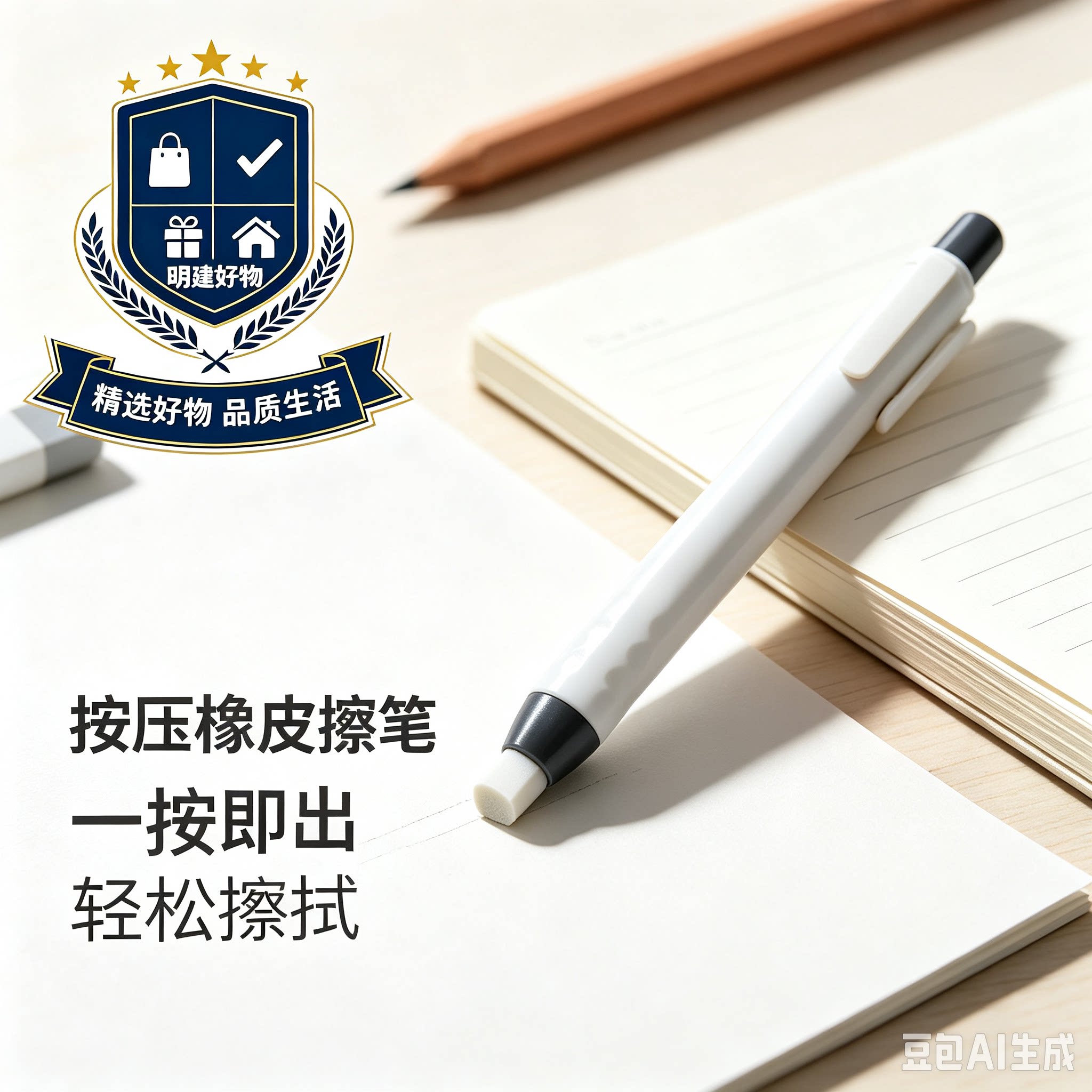 【推荐】按动磨砂橡皮笔多种字迹修改擦除学生橡皮擦笔CL