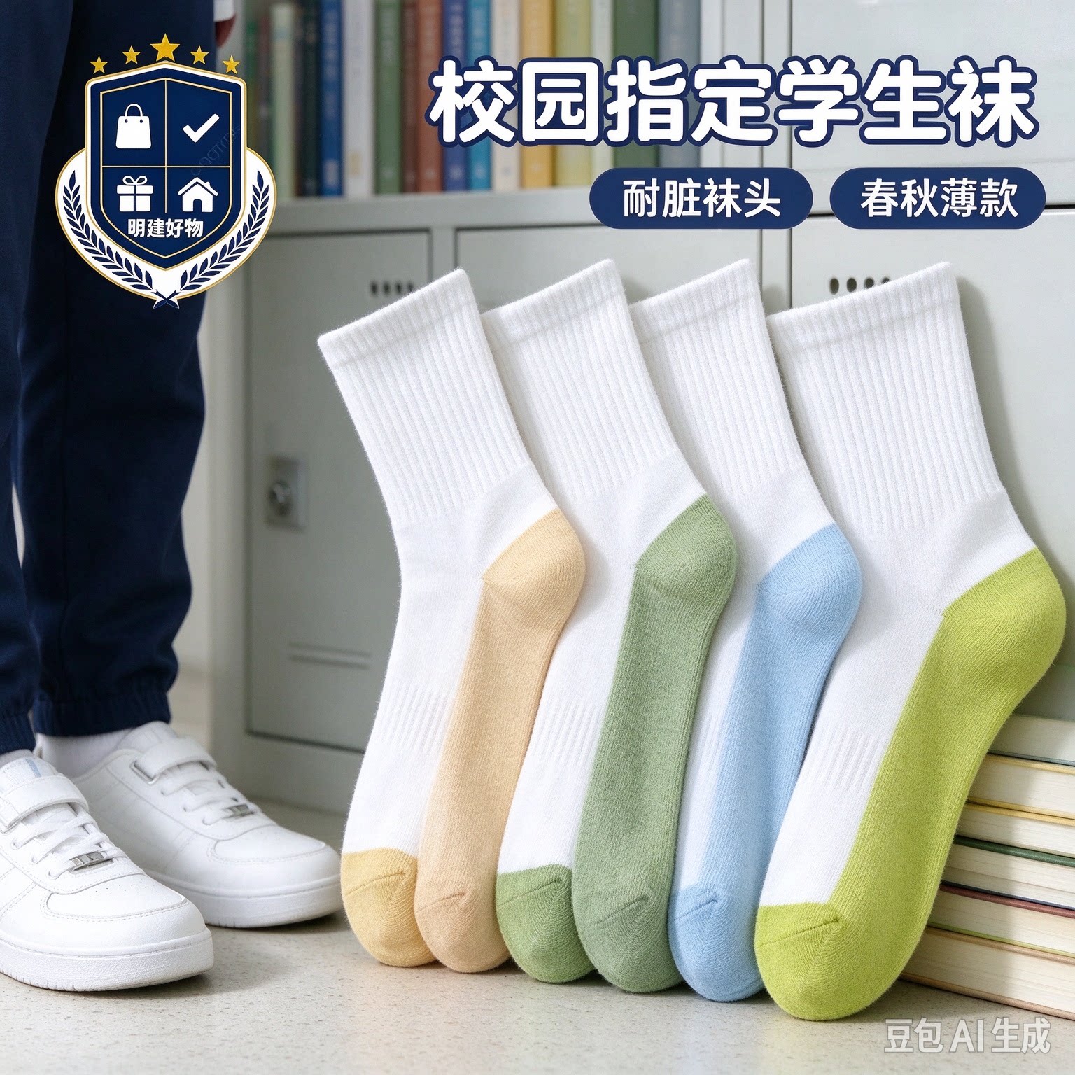 易洗耐脏袜子学生中筒袜春秋季男女四季款运动吸汗户外潜水袜CL