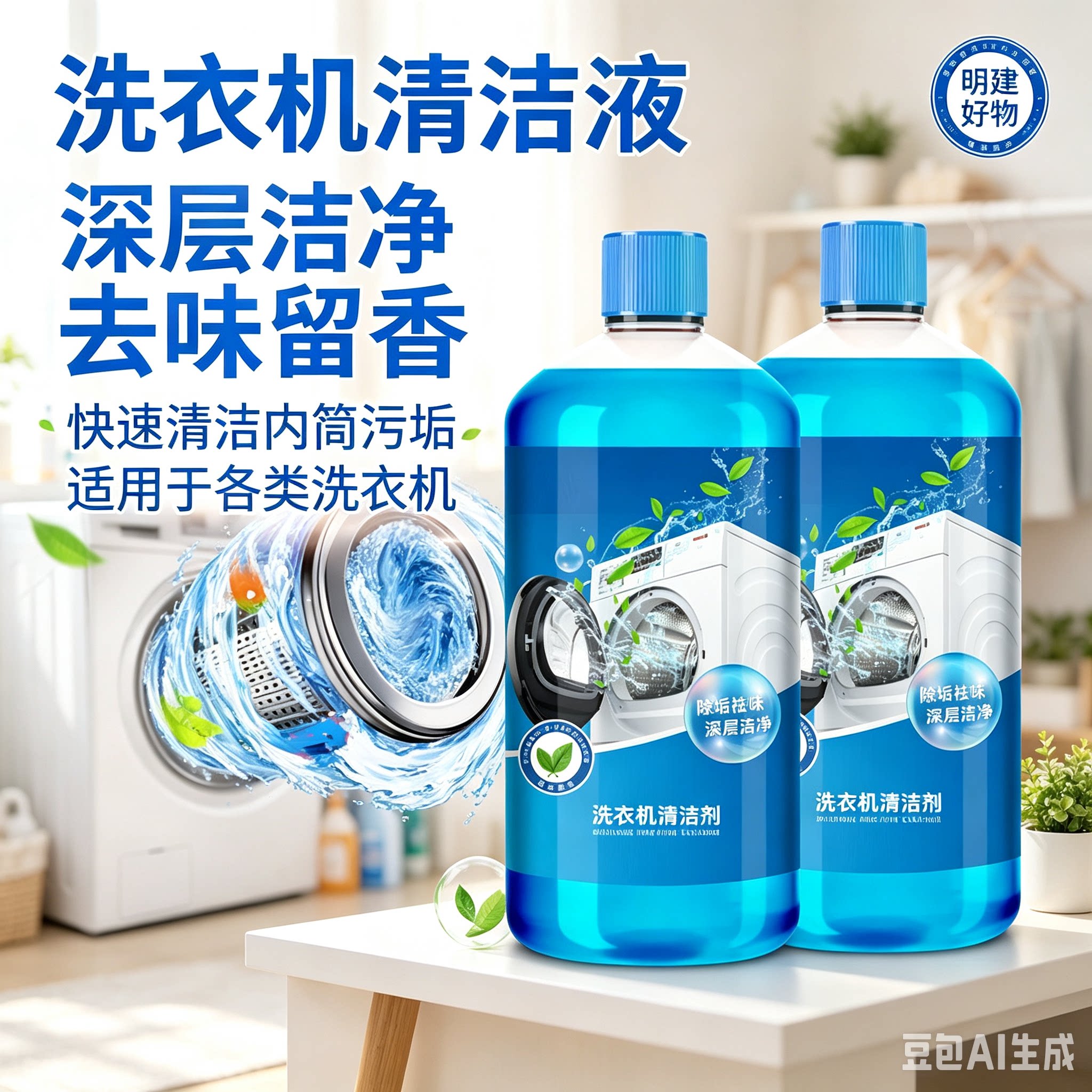 【下单就送】洗衣机清洁除菌液沫强力杀菌消除垢檬专用清洗剂JM