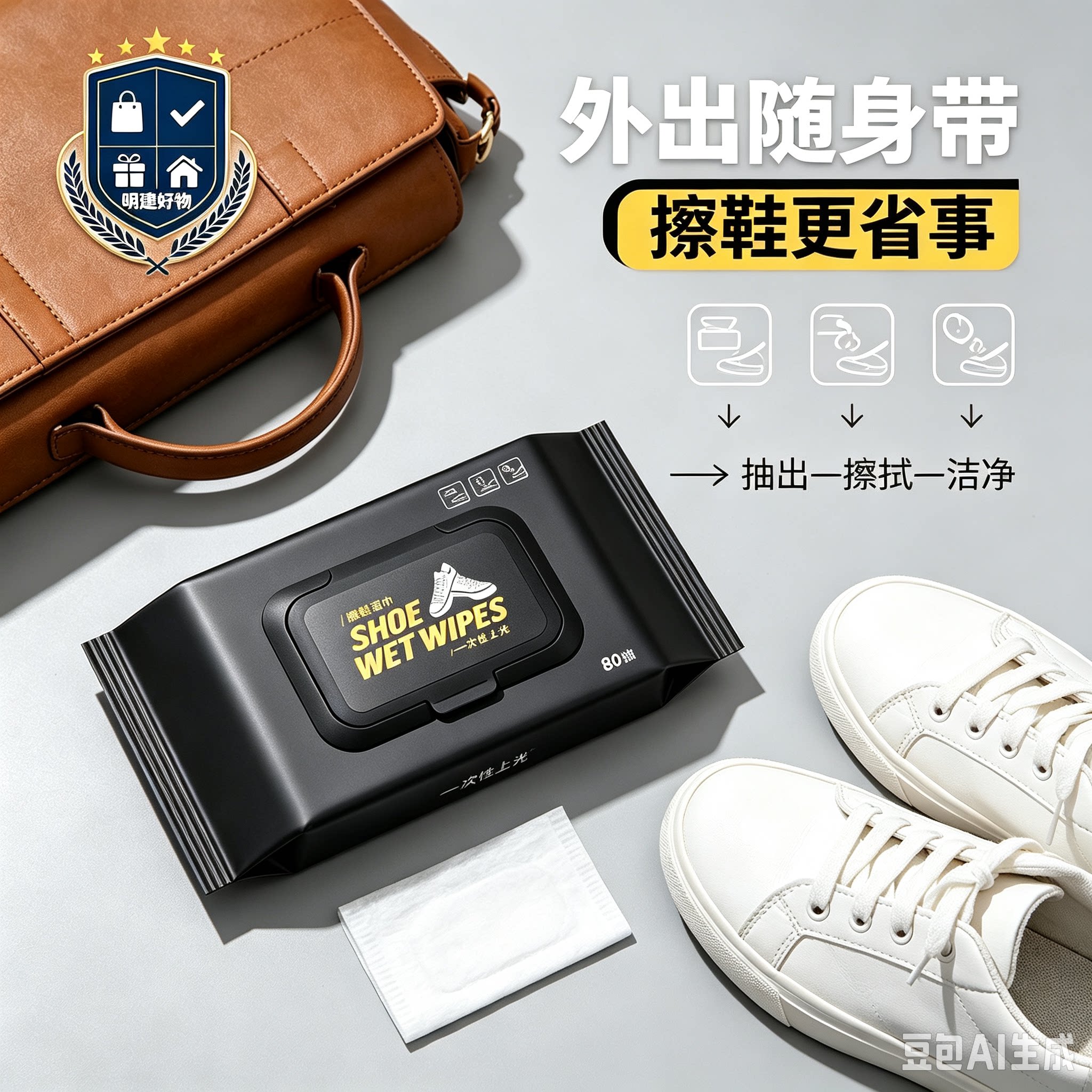 【买一送一】小白鞋擦鞋湿巾免水洗去污清洁便携家用清洗CX2