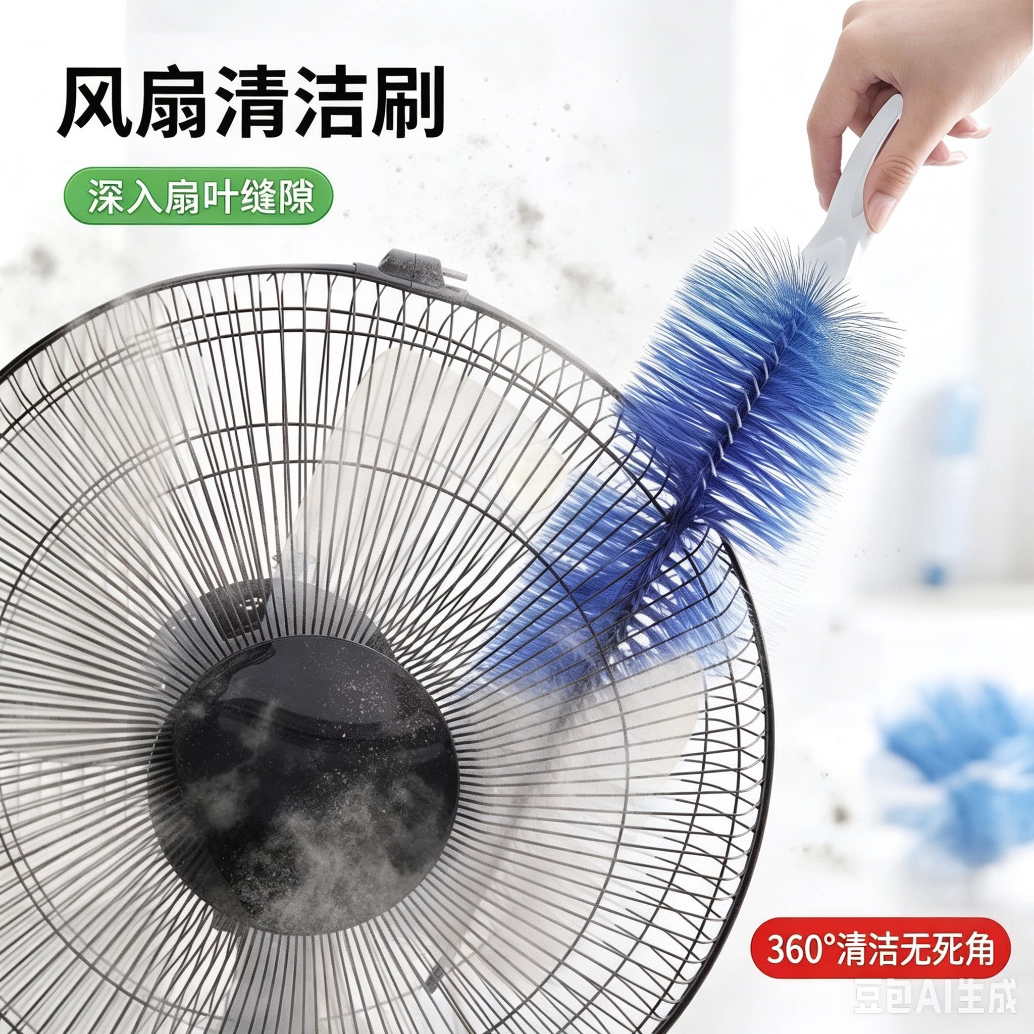 【到手9.9一把】除尘掸风扇刷可弯曲纱窗汽车刷除尘刷可折叠CX2