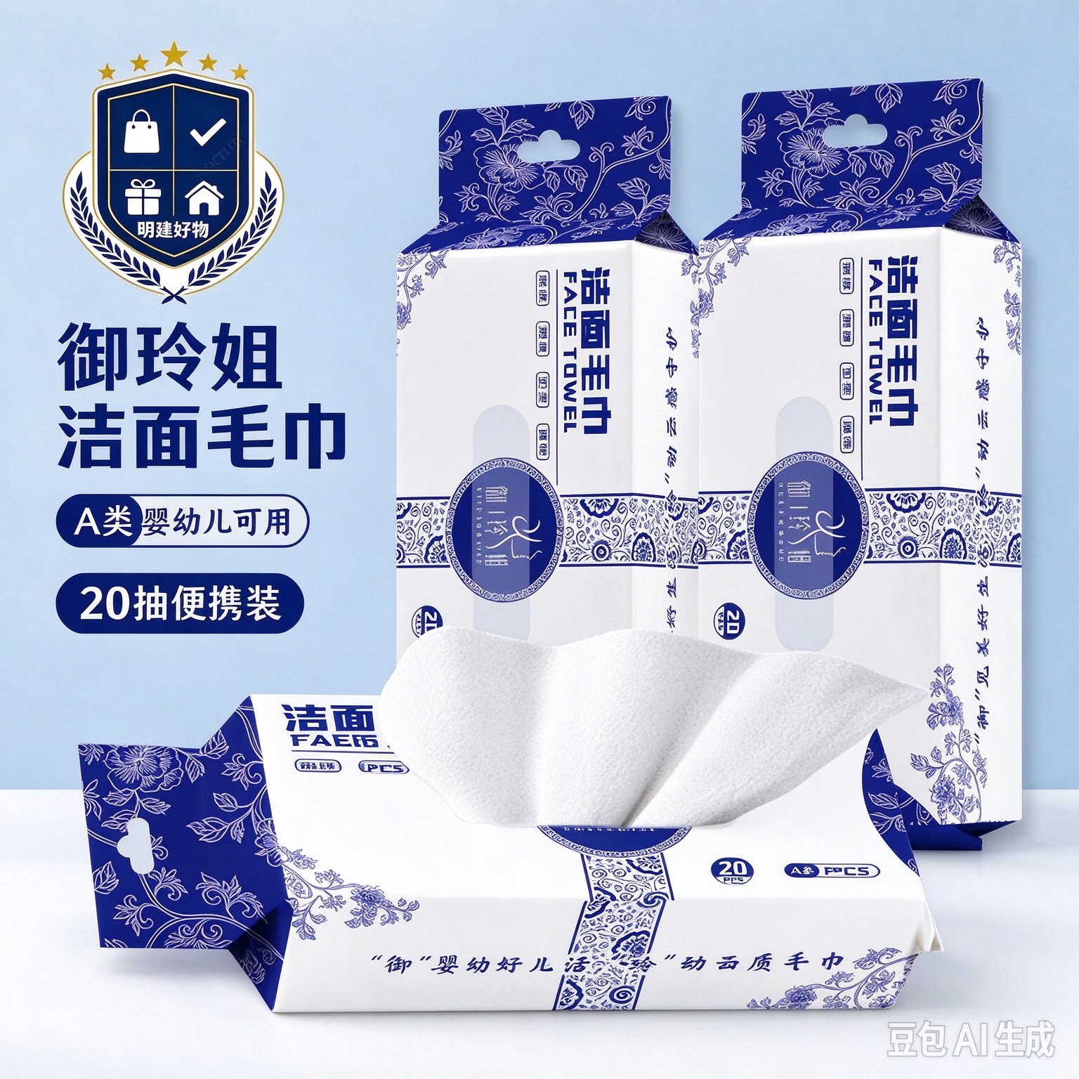 双口洁面毛巾加大加厚洗脸巾柔软热敷毛巾抽取式非一次性脸巾CX2