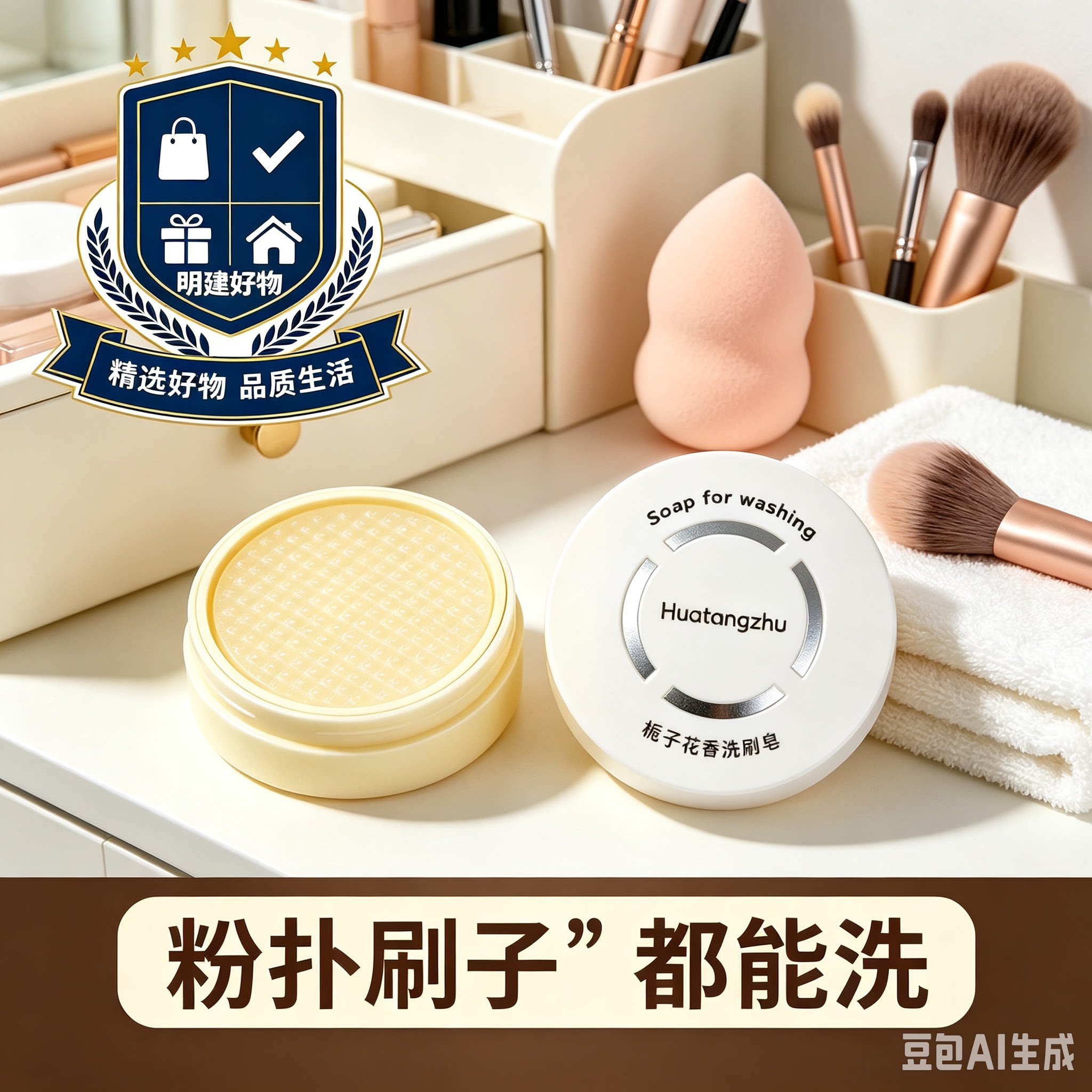 清洁皂化妆刷粉扑美妆蛋神器便携不脏手化妆清洁工具多用清洁剂CX