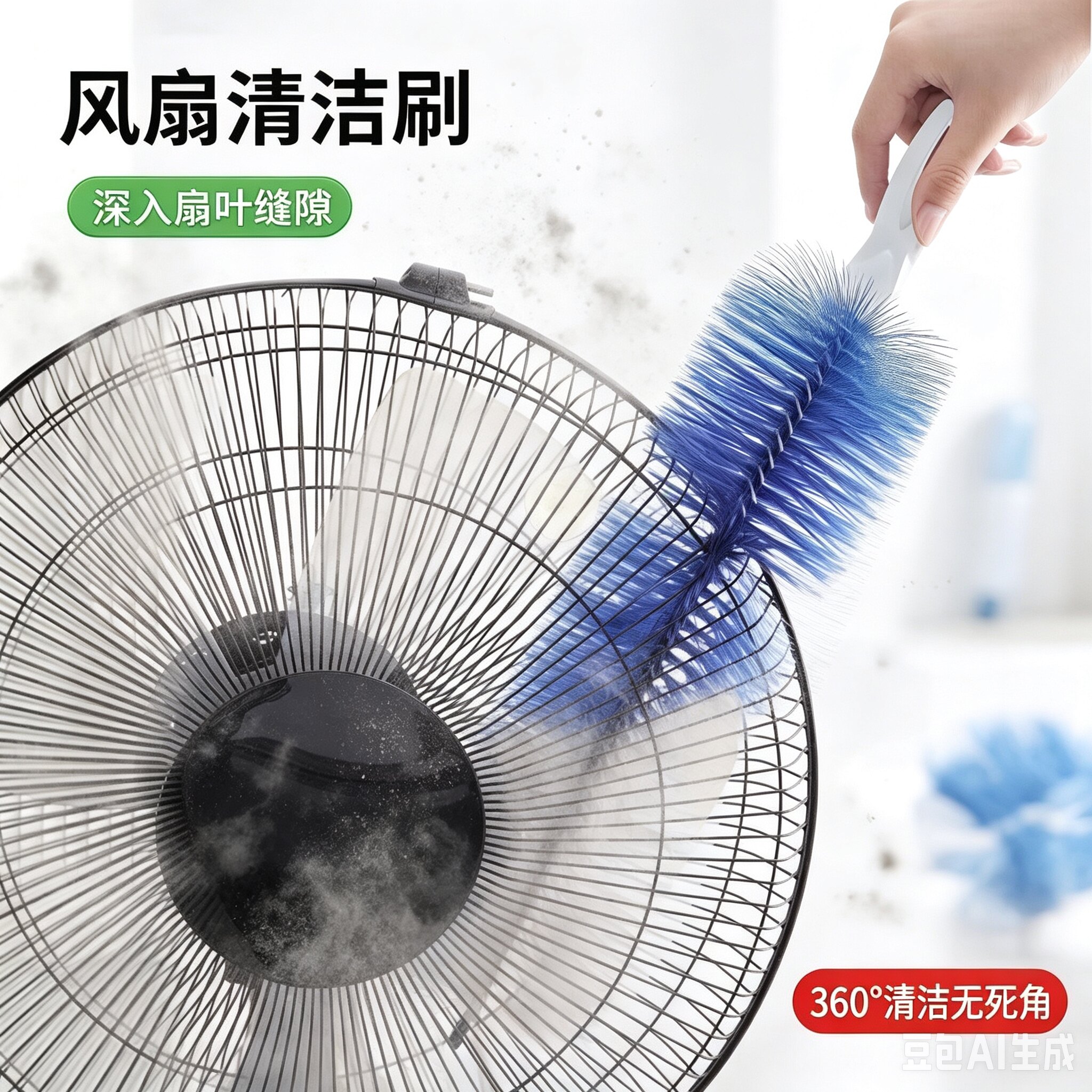 抢!【2把装】除尘掸风扇刷可弯曲纱窗百叶窗汽车刷除尘刷可折叠CX