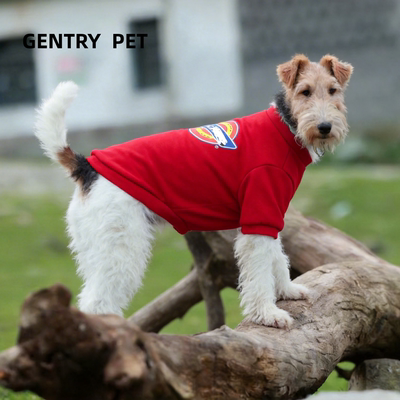 GENTRY PET狗狗卫衣春秋红色字母印花休闲服装易清洗通用户外款