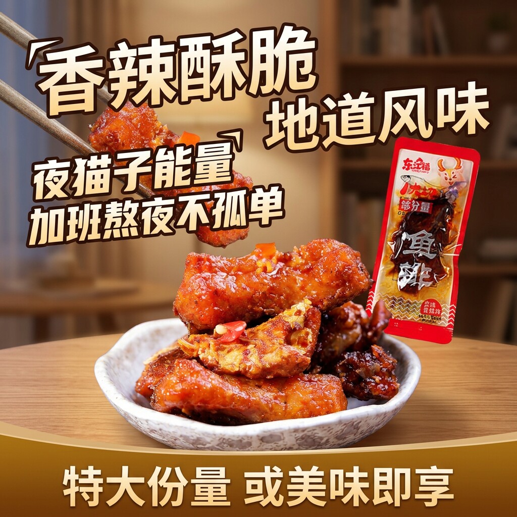 手撕鱼排东江湖湖南特产熟食开袋即食小吃解馋年味香辣零食东江鱼