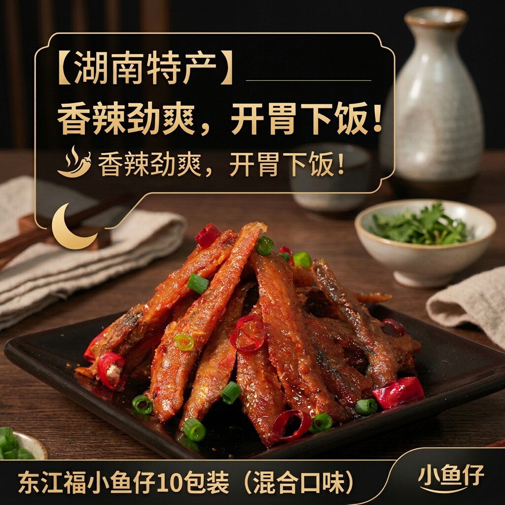 【50包】劲辣小鱼仔东江福深海小鱼干香辣毛毛鱼解馋香辣零食鱼仔