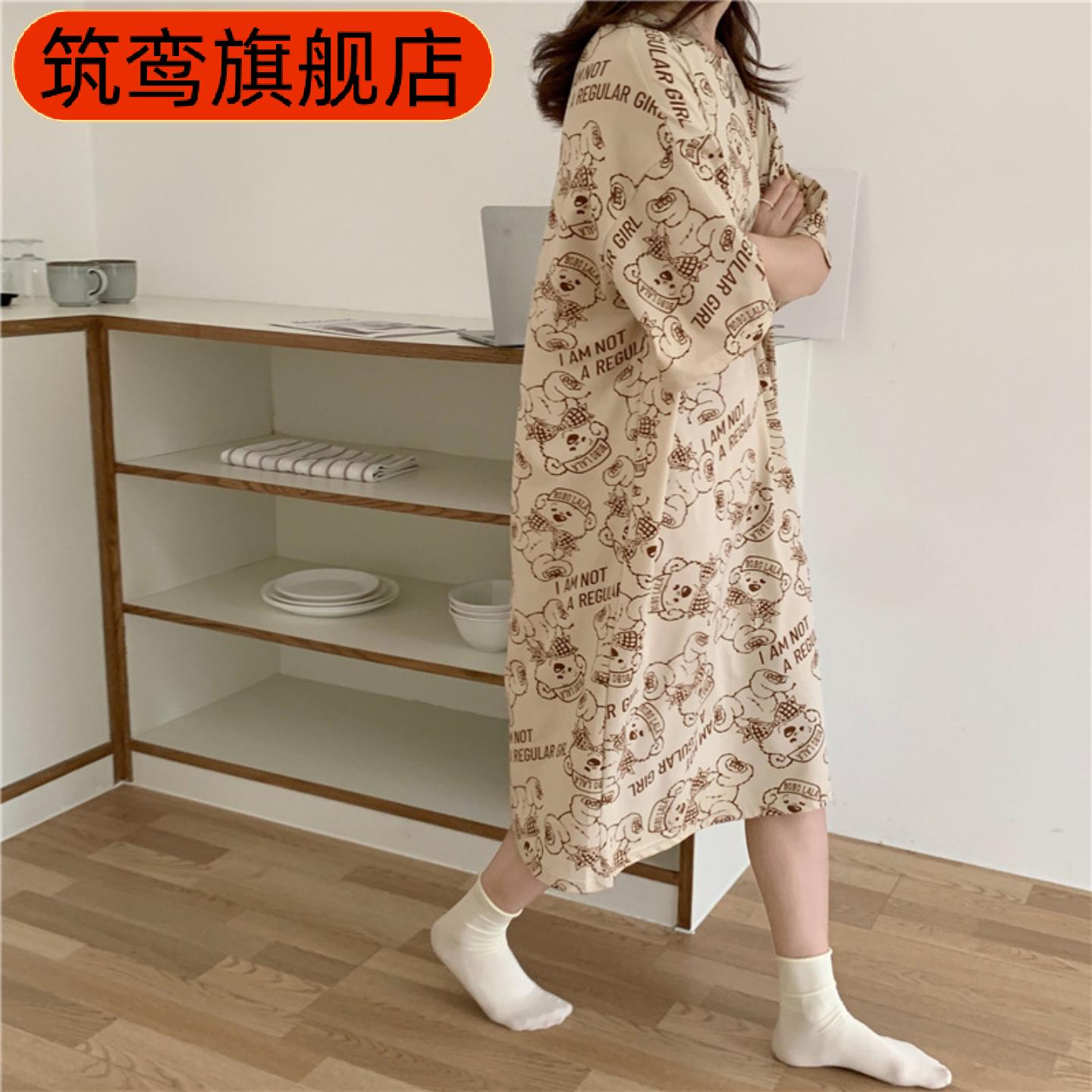 韩版夏季可爱卡通孕妇短袖宽松女
