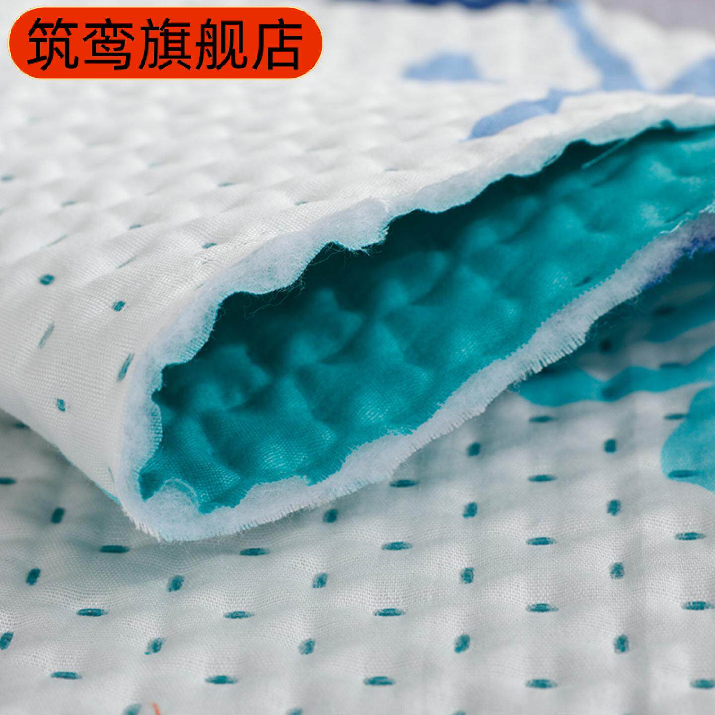 四季双面夹棉防滑床盖毯|加大不