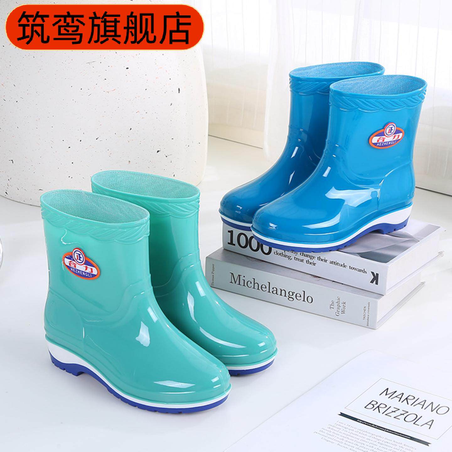 新款女式雨鞋防滑水鞋女成人短筒厨房耐磨胶鞋套鞋雨靴春秋防水鞋
