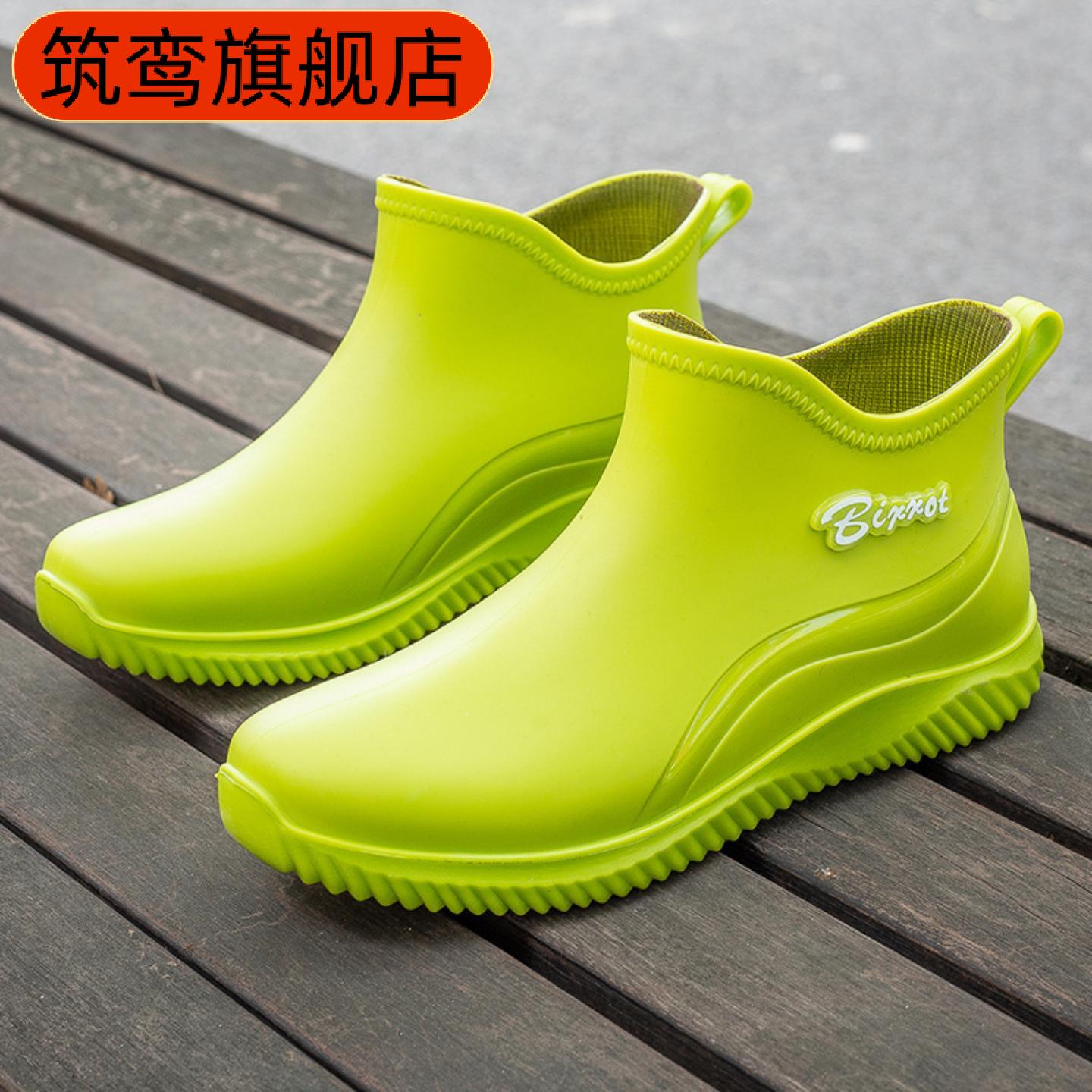 新款男女情侣雨鞋防水防滑短筒