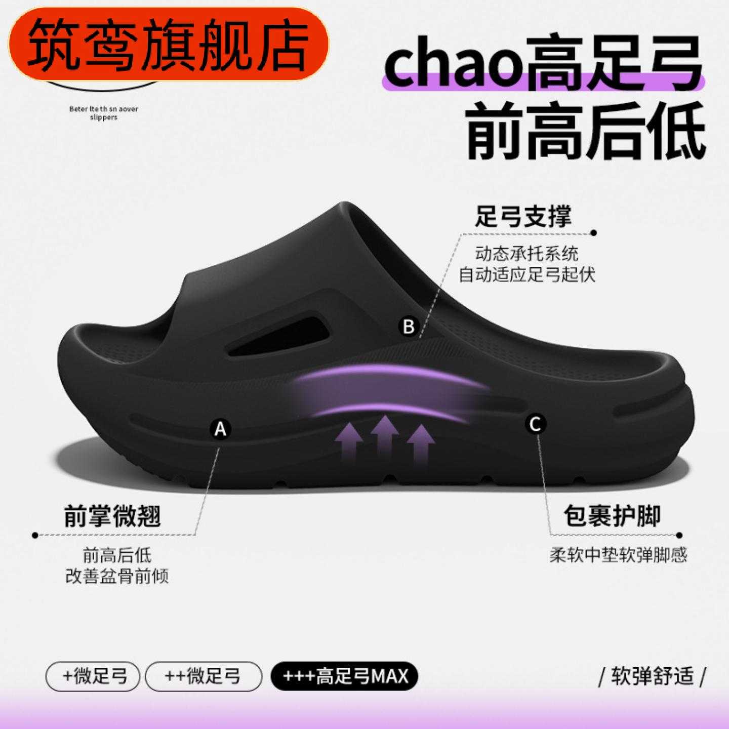 厚底足弓支撑防滑凉拖女夏浴室前