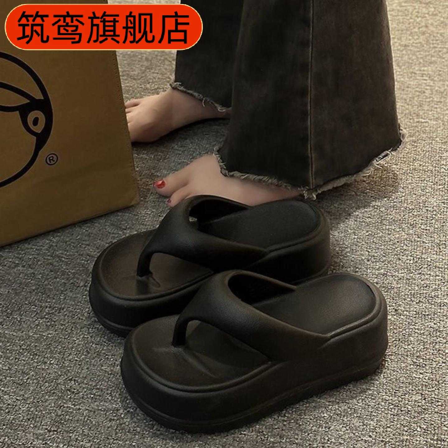 夏季新款人字拖女外穿软底夹脚