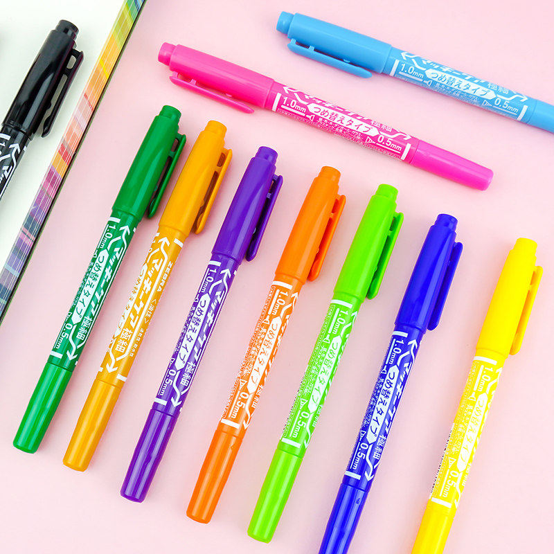 斑马油性小双头记号笔YYTS5极细防水速干学生美术笔记适用勾线笔,文具电教/文化用品/商务用品,记号笔,淘宝优惠券,粉丝福利购,淘宝优惠卷