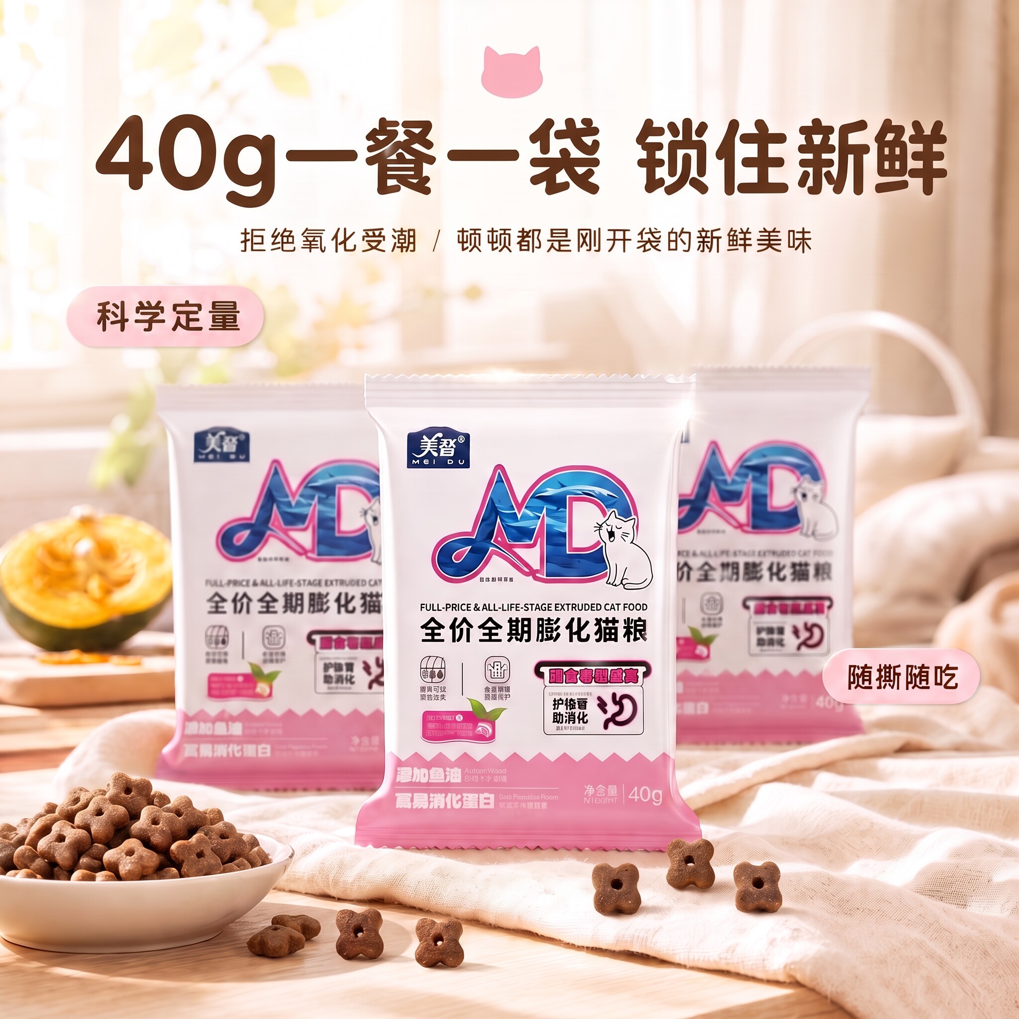 美督全价猫粮科学配方营养丰富