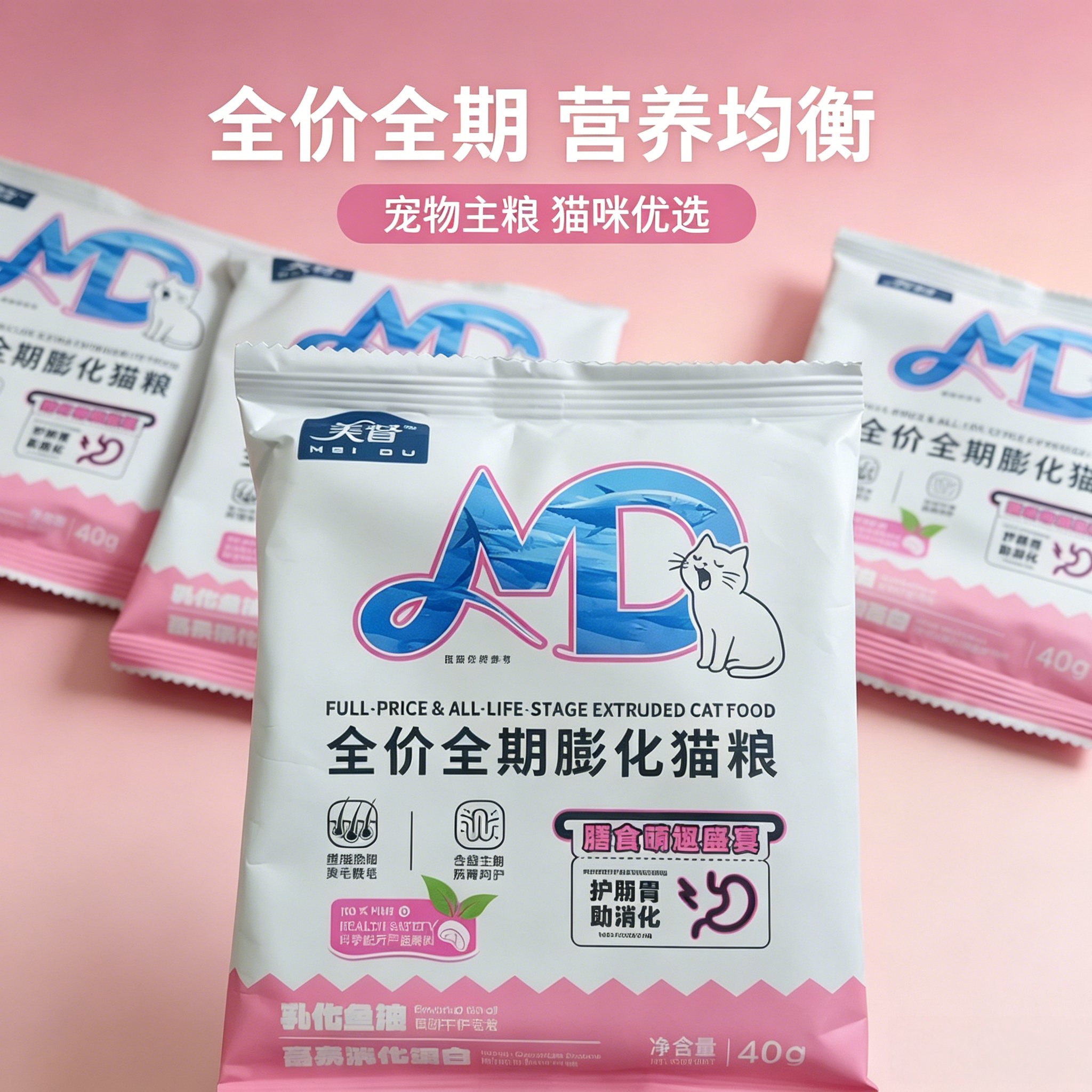 美督全价膨化猫粮营养均衡通用