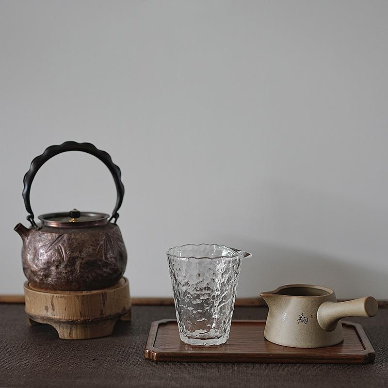 天然竹托盘茶道配件竹丝藤面镜面席方形托盘