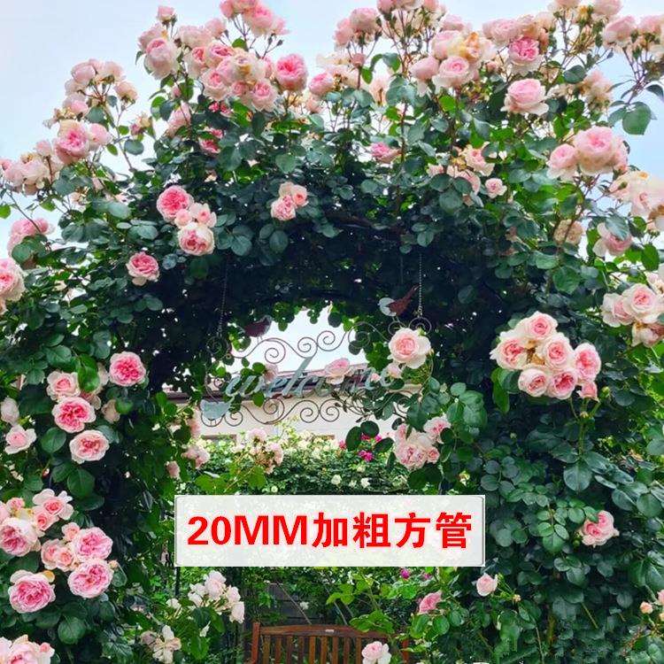 拱门爬藤花架加厚20MM方管藤本月季蔷薇攀爬架子户外庭院葡萄架子