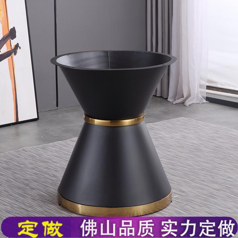 岩板餐桌五金配件北欧大理石桌腿桌脚不锈钢架子铁艺金属底座支架