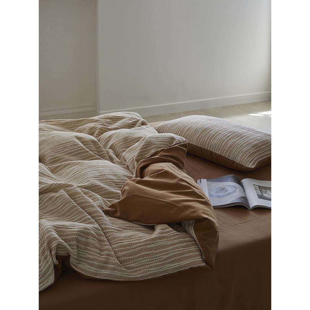 设计师款~简约北欧宅寂风黑色系全棉四件套 时尚调性纯棉加高床笠