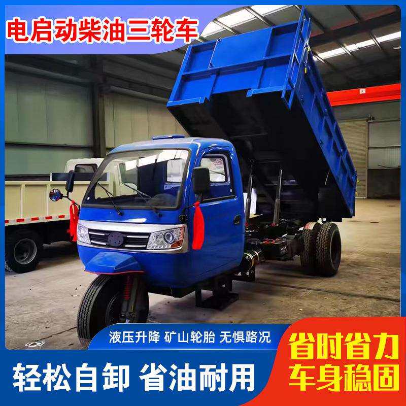 农用柴油三轮车工地载重自卸工程翻斗车养殖马子五征时风款