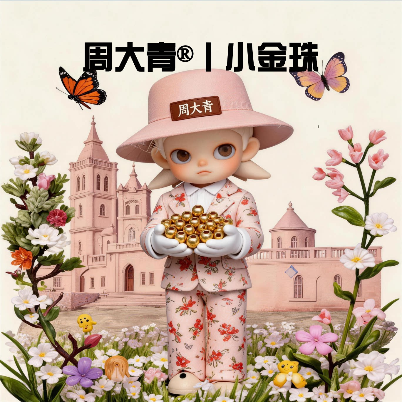 周大青足金999光面小金珠转运珠古法金珠diy手链项链戒指礼物收藏