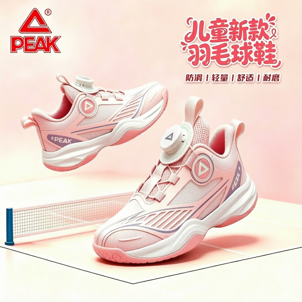 匹克秋季新款女童运动羽毛球鞋图片