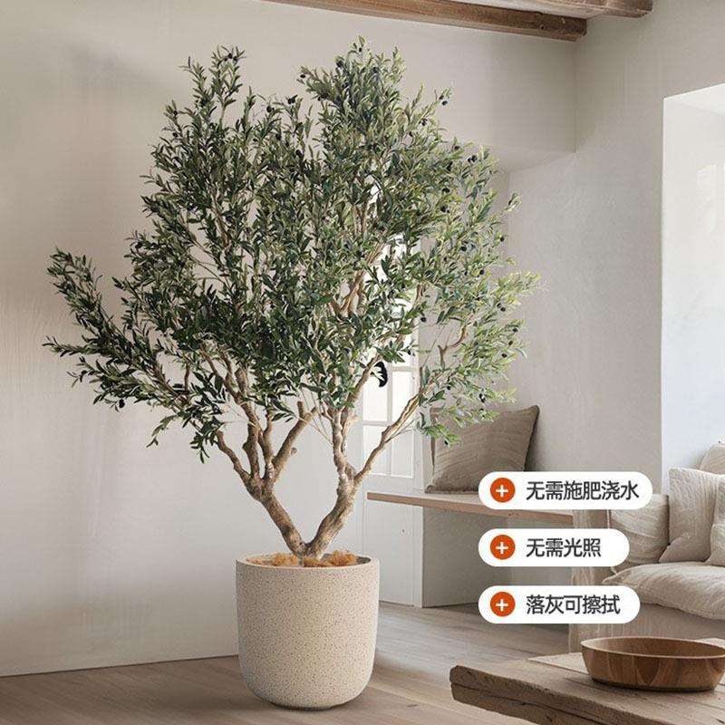 人造橄榄树仿真橄榄树大型室内绿植盆栽新中式假树园林景观装饰树