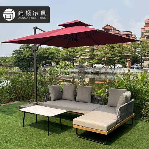 藤编户外家具别墅庭院民宿酒店会客沙发度假村写字楼椅子茶几组合
